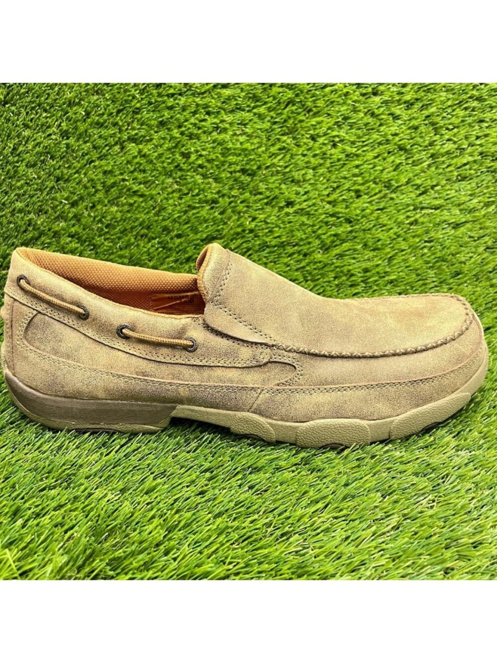 Twisted X Driving Moc Mens Size 13 Brown Composite Toe Safety Slip On Work Shoes